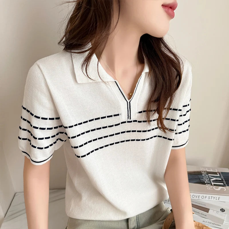 Summer women's 100% pure cotton T-shirt